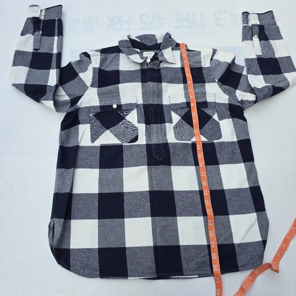 J.Crew Navy and White Checkered Shirt